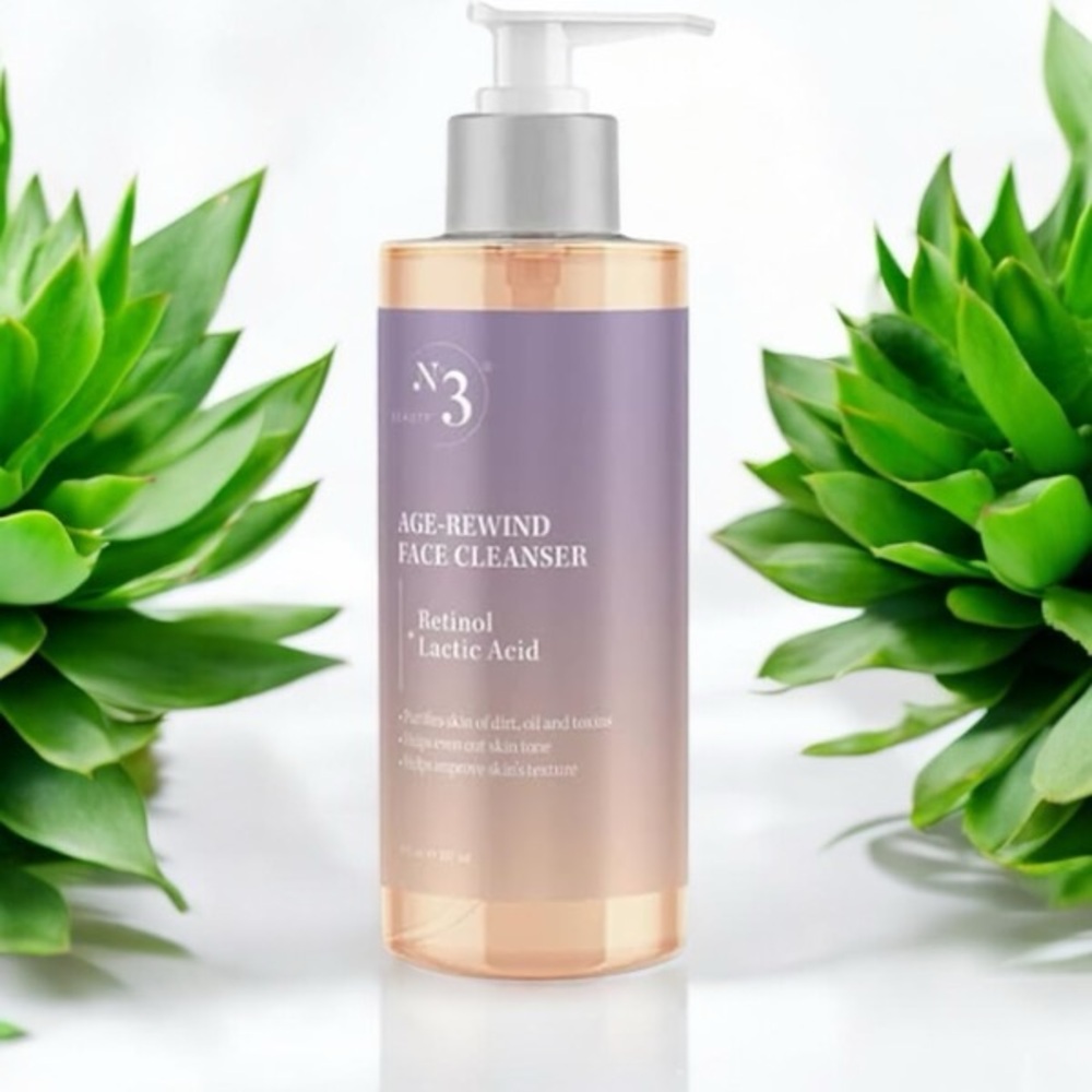No3 Beauty Age-Rewind Facial Cleanser with Retinol and Lactic Acid